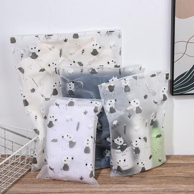 Bags Frosted Printed Underwear Zipper Lock Shoes Makeup Bag Vacuum Bags Clothes Storage Bags