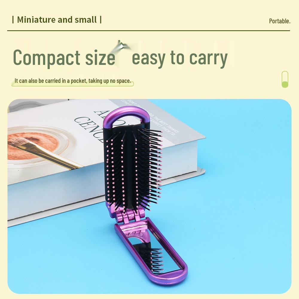 Taşınabilir Katlanabilir Makyaj Aynası ve Air Cushion Saçak Tarağı Seti