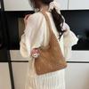Knitted bag women's large capacity  new spring and summer hollow shoulder shopping bag lazy wind beach tote bag