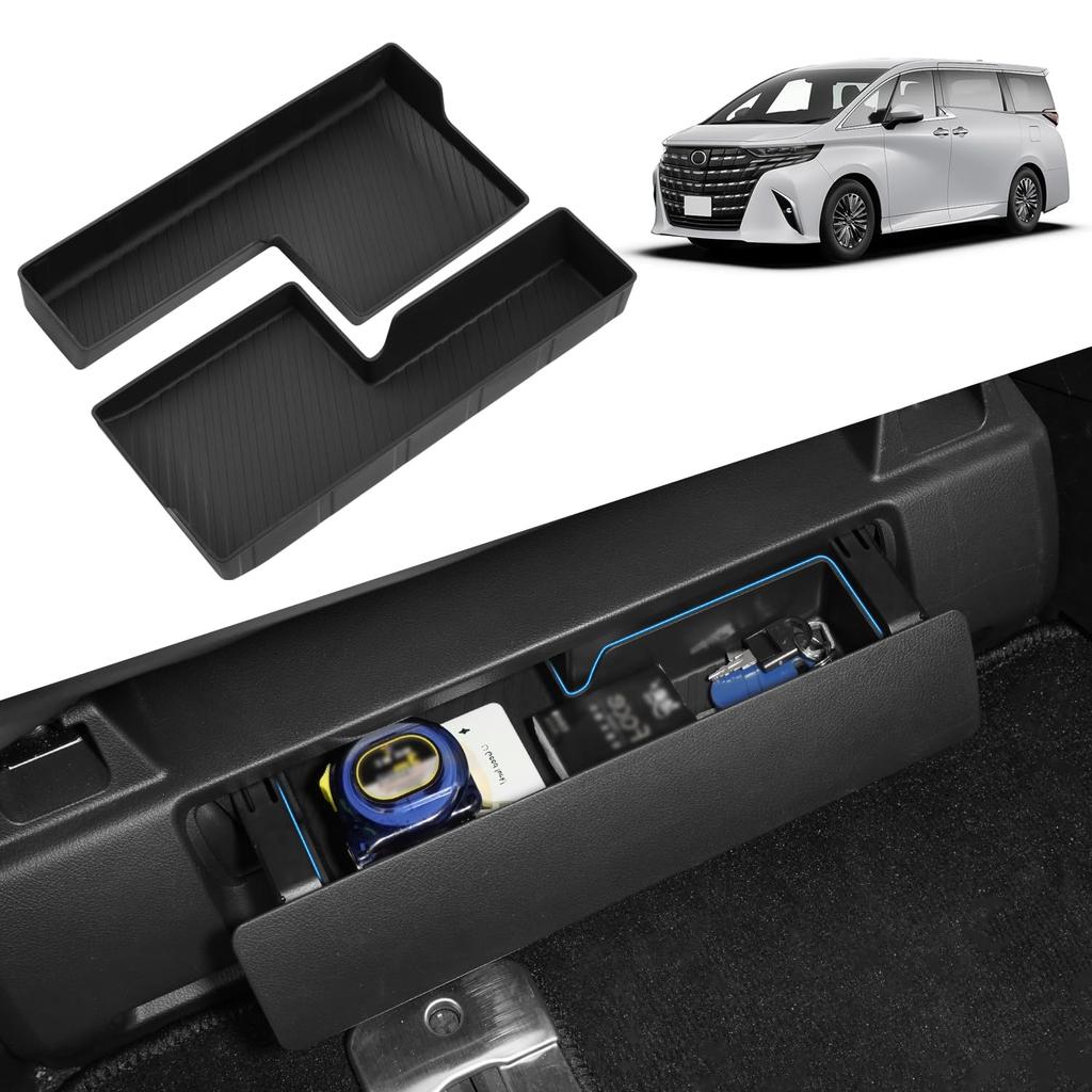 Auto Spec Fits Toyota New Alphard Vellfire 40 Series Console Box Console Tray Under Seat Box 2nd Row Under Seat Tray Storage Tray Storage Box Small