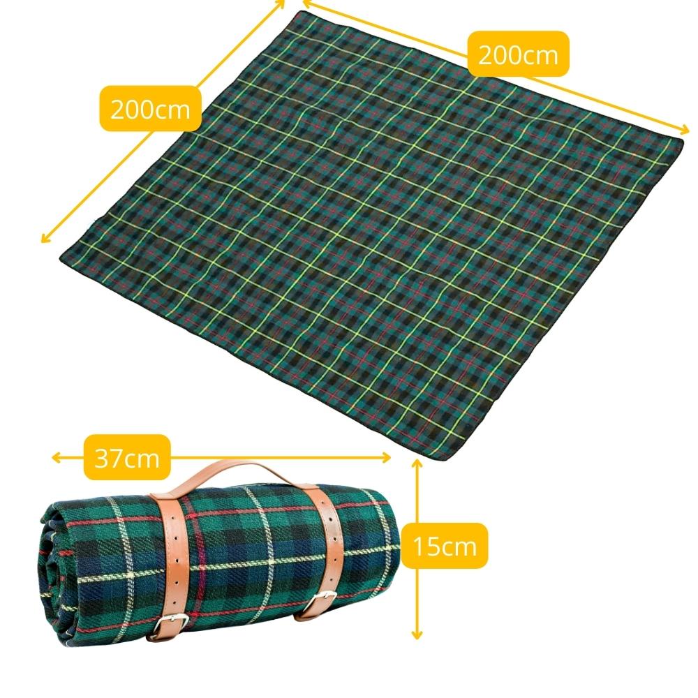 Picnic Mat Foam Blanket Waterproof Foldable Blanket With Fastening Green 200Cm