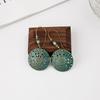 Turquoise Earrings, Vintage Owl Geometric Dream Catcher Feather Fringed Earrings Female