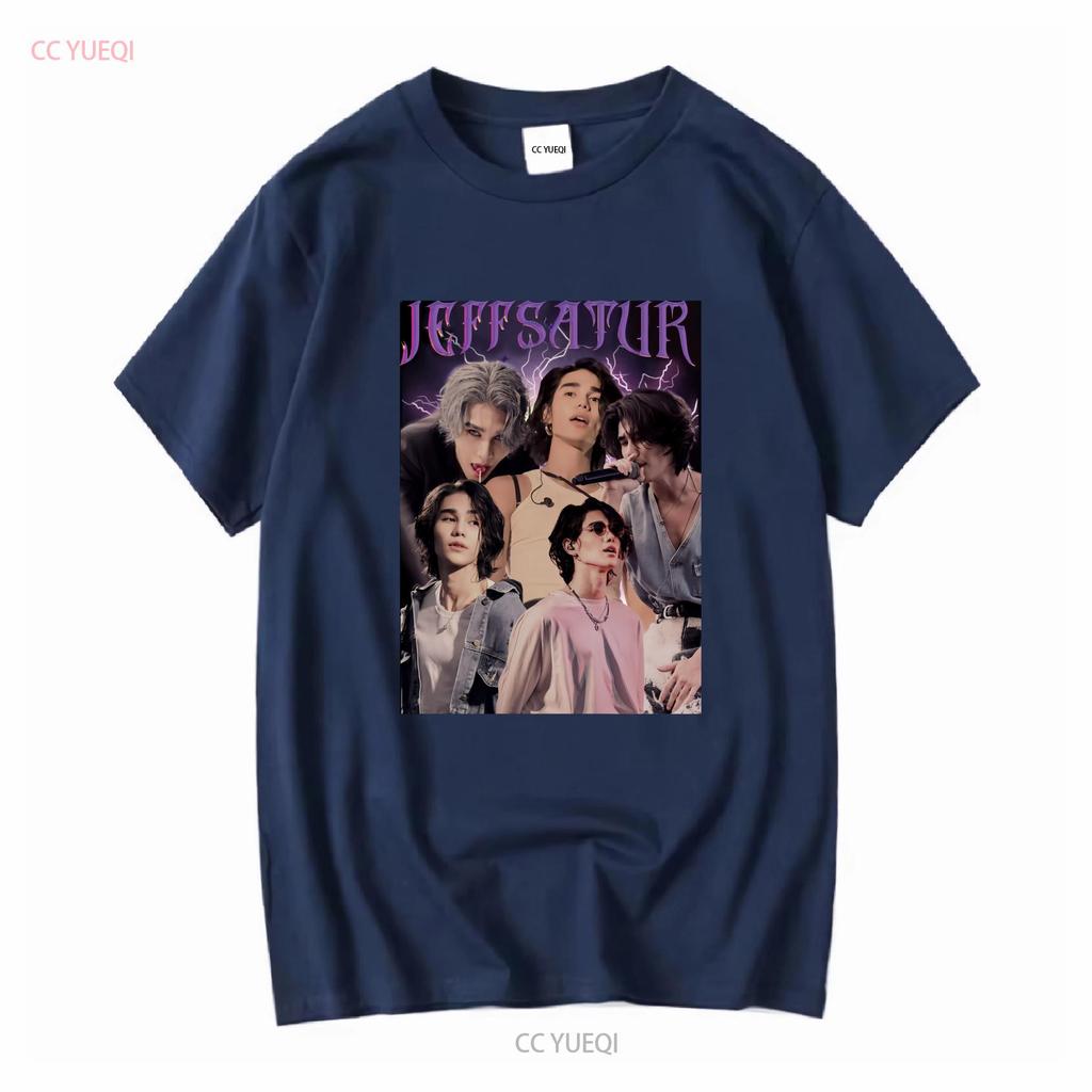 NWT Thai Singer Actor Jeff Satur Artist T Shirt long or short sleeves vintage Washed graphic homme streetwear Versatile Stylish