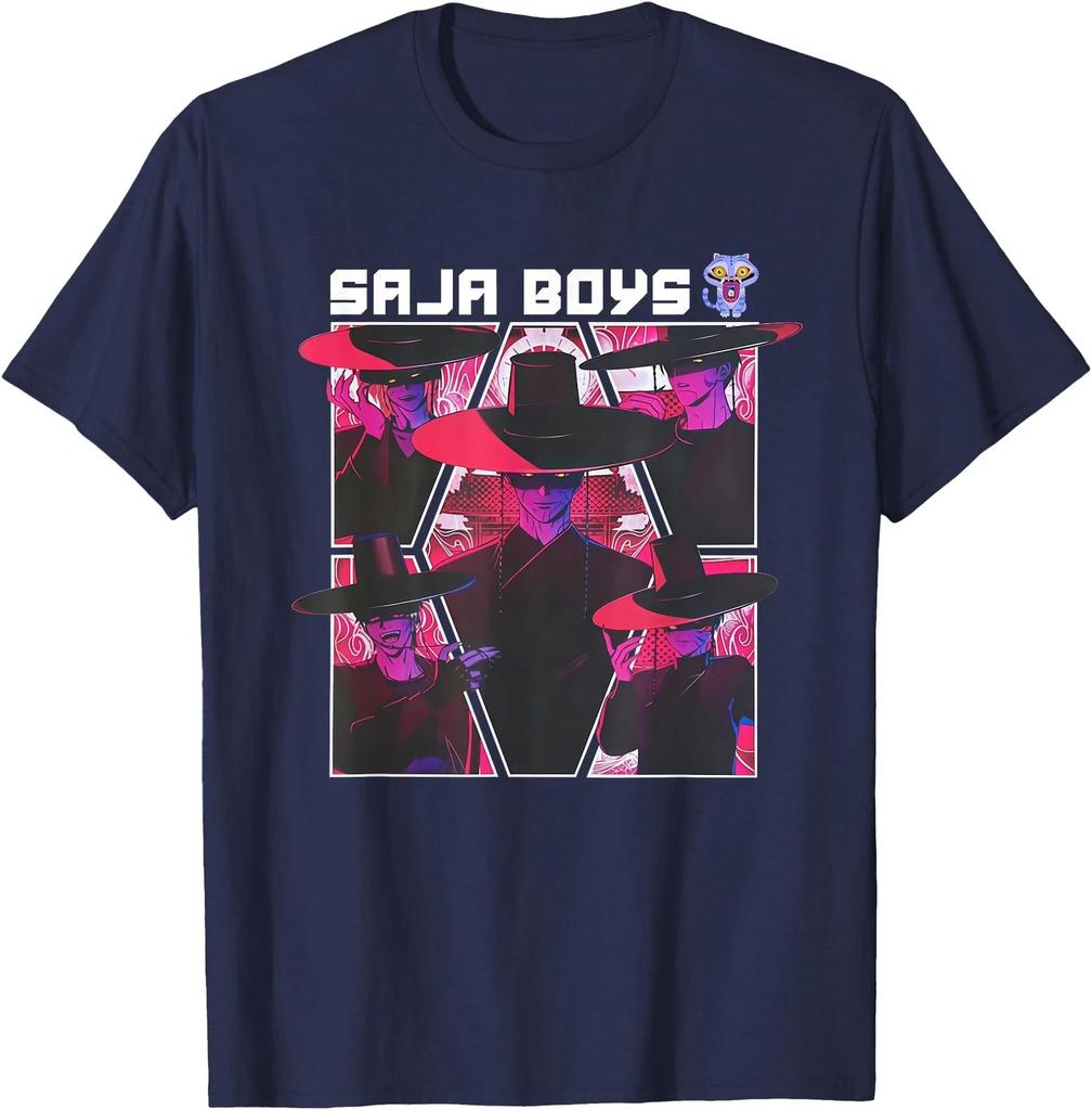 KPop Demon Hunters T-Shirt Saja Boys T-Shirt Anime Style Cyber Unisex Tee V1 High-end Luxury Is for Both Men and Women Top
