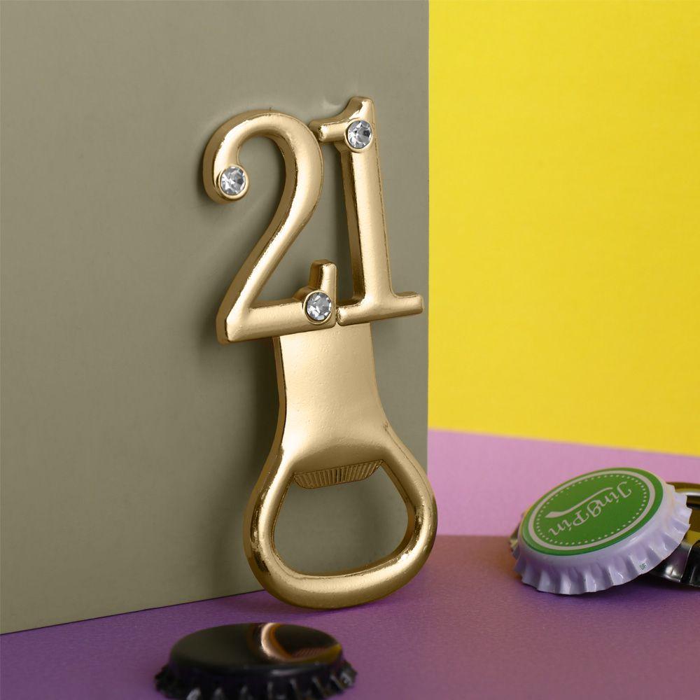 18 21 30 40 50 Shape Rhinestone Bottle Openers Number Shape Beer Opener Age Birthday Anniversary Souvenir Guest Return Gifts