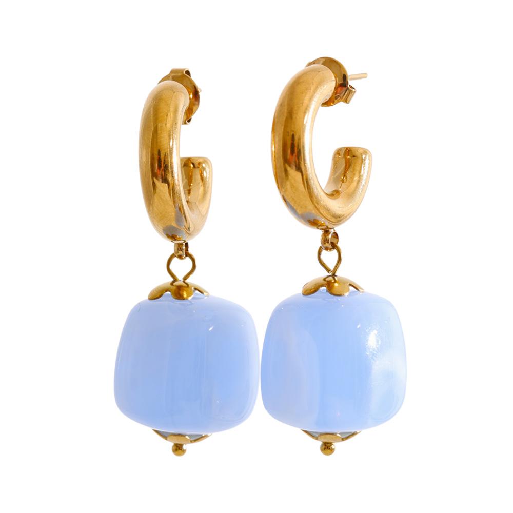 

Yhpup 5 Colors Stainless Steel Square Resin Acrylic Candy Drop Earrings Stainless Steel Summer Arrivals Young Exclusive Jewelry