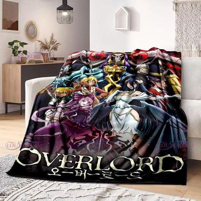 Druk 3D Anime Overlord koc kreskówka pluszowa ciepła miękka sofa flanelowy koc moda ciepła narzuta