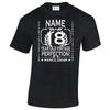 Men's 18th Birthday T-Shirt Gift Add Name Age and Year Of Birth Personalised