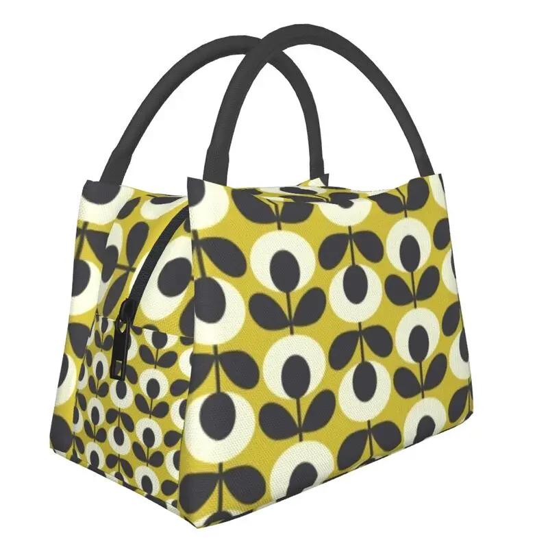 Orla Kiely Cat Insulated Lunch Tote Bag for Women Scandinavian Portable Cooler Thermal Food Lunch Box Office