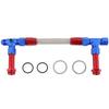 AN8 8AN Dual Feed Fuel Line Kit For Holley 4150 Carburetor Dual Feed Carb Fuel Line Stainless Steel Braided Hose auto parts