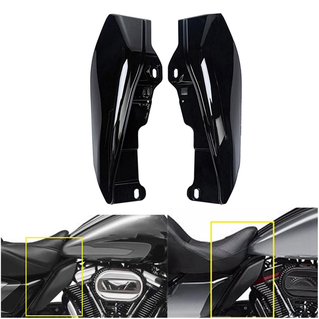 Motorcycle Gloss Black Mid-Frame Air Deflector Heat Shield For Touring Electra Glide Street Road Glide 2009-2016 NONE