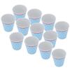 12 STÜCKE Hellblaues Punktmuster Imitation Keramik Wasserbecher Trinkbecher für Restaurant Schule Geschenk