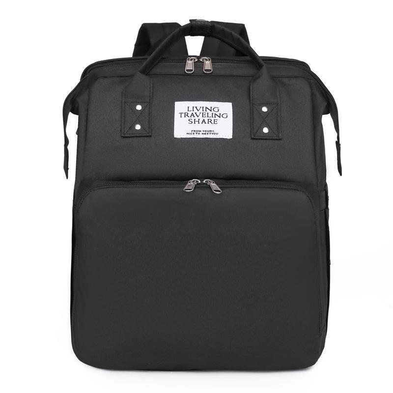 

Многофункциональная сумка для мам Zuoxun: Модернизированный складной рюкзак с большой вместимостью и переносной детской кроваткой чёрный