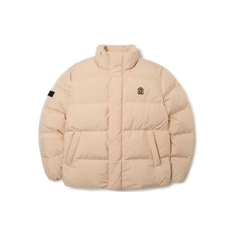 MLB Basic Logo Series New York Yankees Short Down Jacket Unisex Jacket Khaki 3ADJB0416-50BGS
