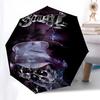 1pc Skull Lightning Automatic Open, Windproof, Compact Travel Umbrella, Gift for Birthday, Christmas, Business 93009