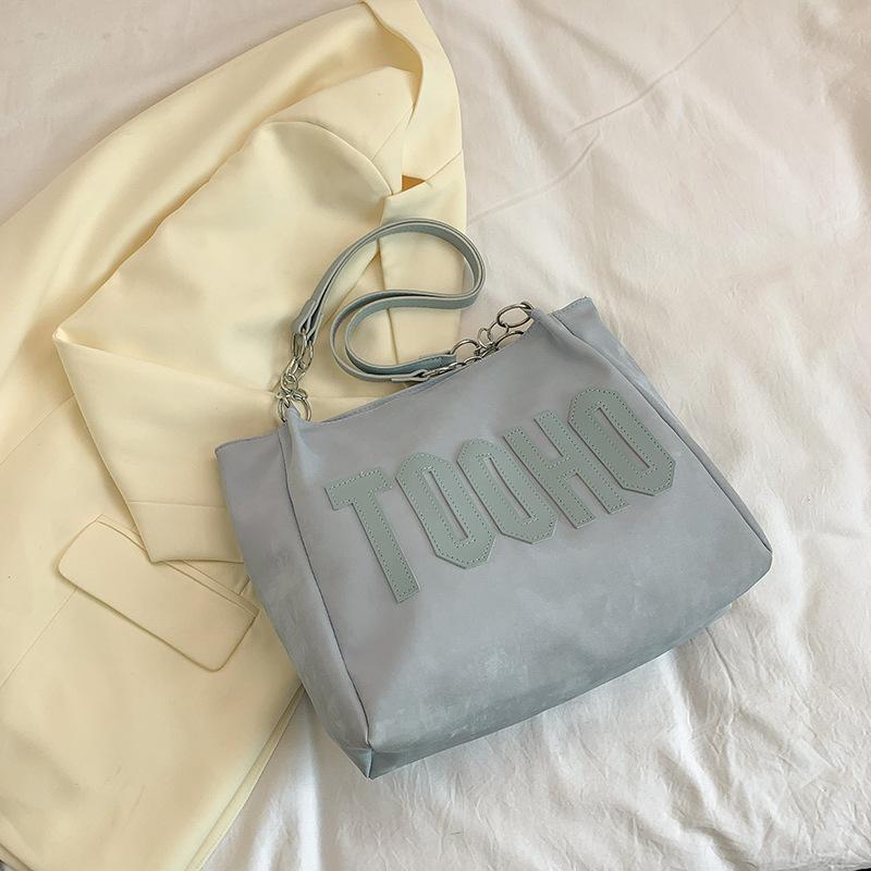 Summer Fashion Simple Commuter Big Bag Women's New Fashion Fashionable Canvas Bag Large Capacity Tote Bag