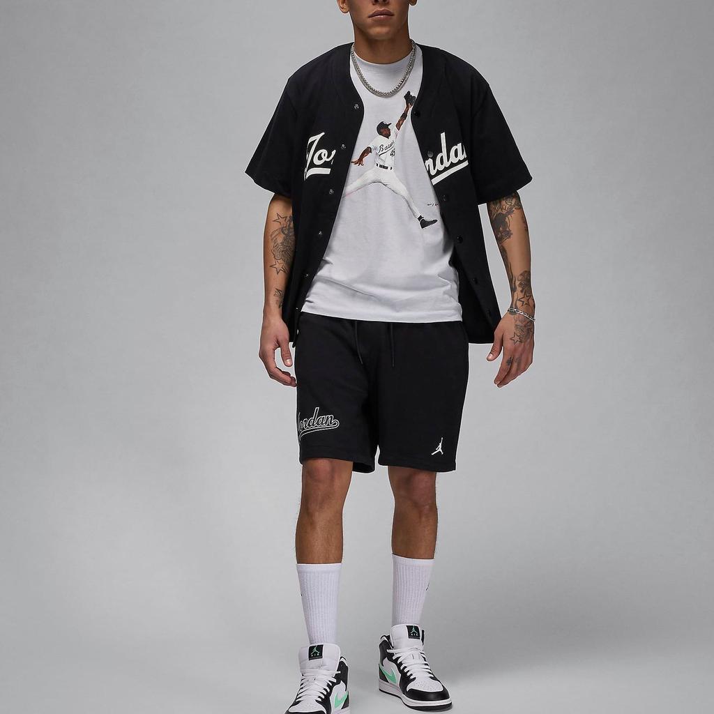 Jordan Flight MVP Casual Crew Neck Short Sleeve T-Shirt Men Tops Grey FN5990-043