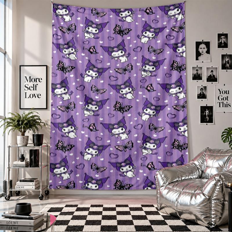 Wall TapestryKuromi Art Hanging Cloth Decorative Background Cover for Room Decoration
