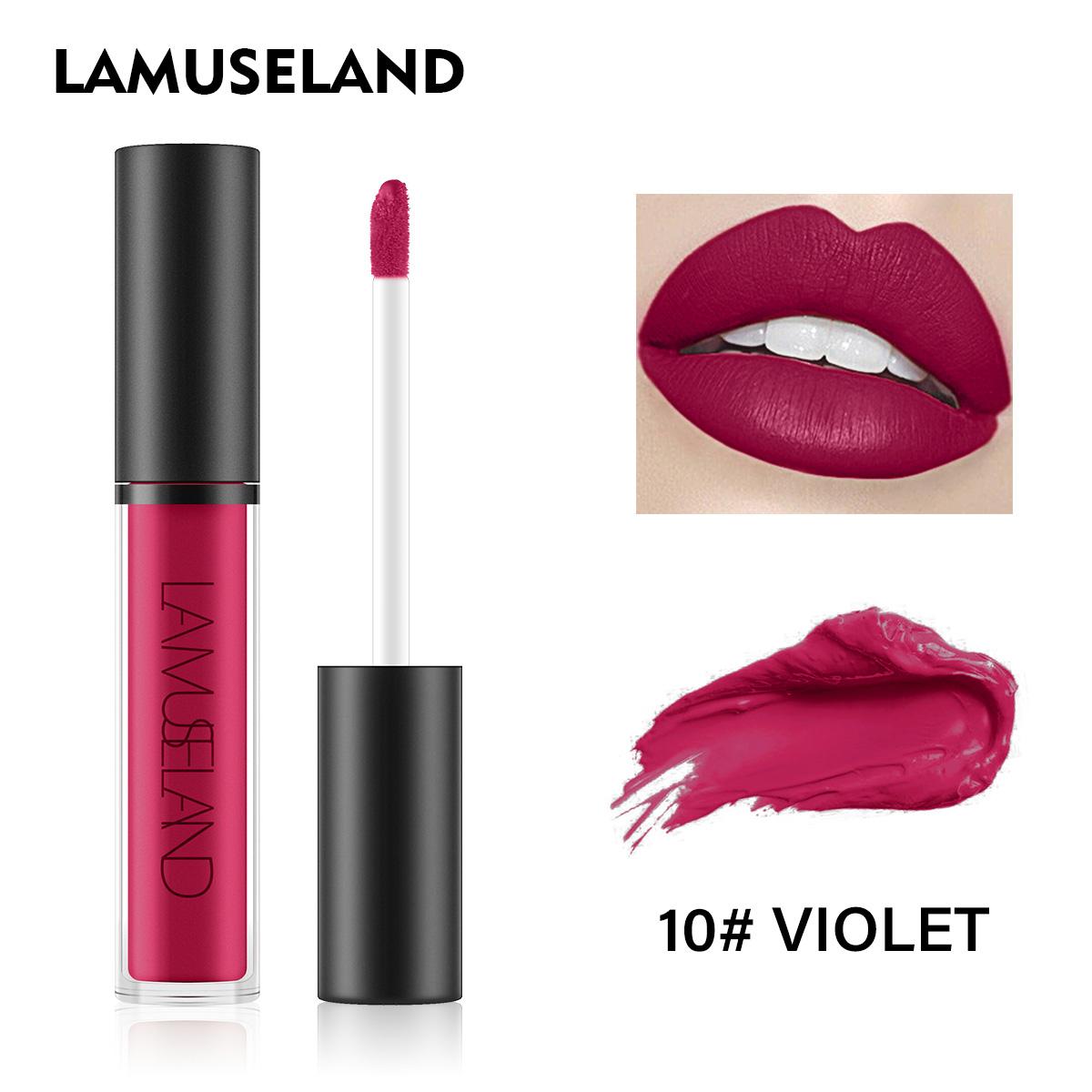 

LAMUSELAND 12 цветов водостойкий стойкий блеск для губ матовая жидкая помада 4 г