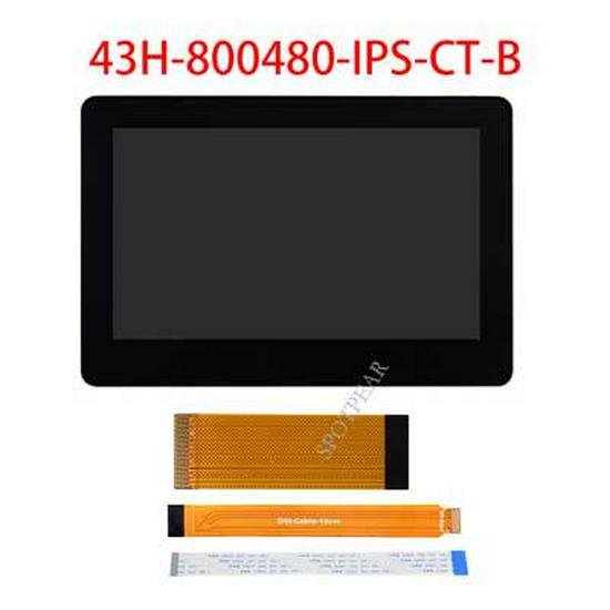 Raspberry Pi 4.3" Ultra-Thin MIPI DSI IPS/QLED Touchscreen Display, 800×480.