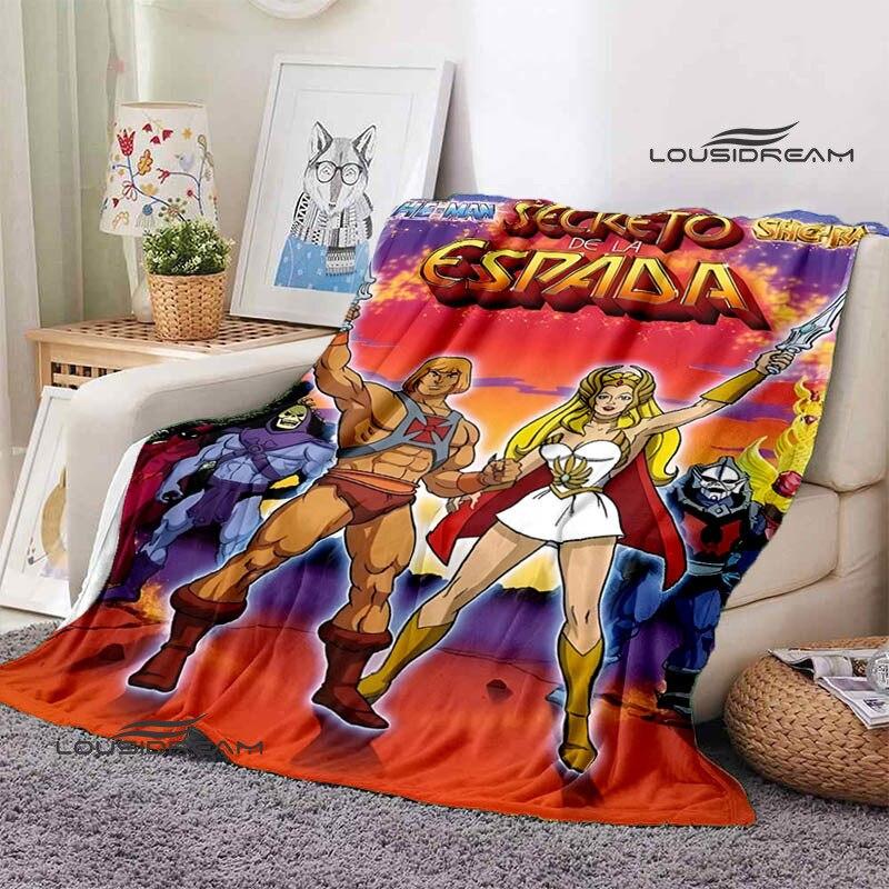 Cartoon Universe Master HE-MAN Printed Blanket Children Warm Beautiful Blanket Flannel Soft and Comfortable Birthday Gift