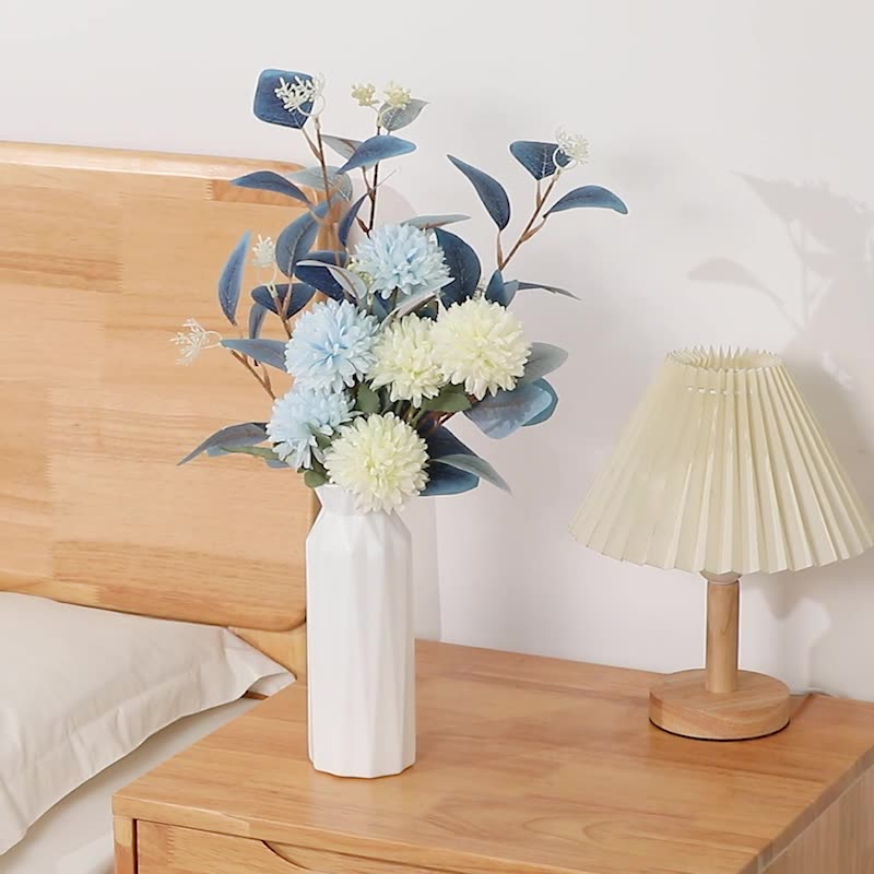 1Pcs Plastic Vase Home Dried Flowers Decoration Vase Imitation Ceramic Flowers Pots Wedding Festival Party Courtyard Ornament