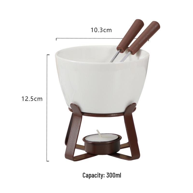Olla de Cerámica Transfronteriza para Fondue de Chocolate y Queso