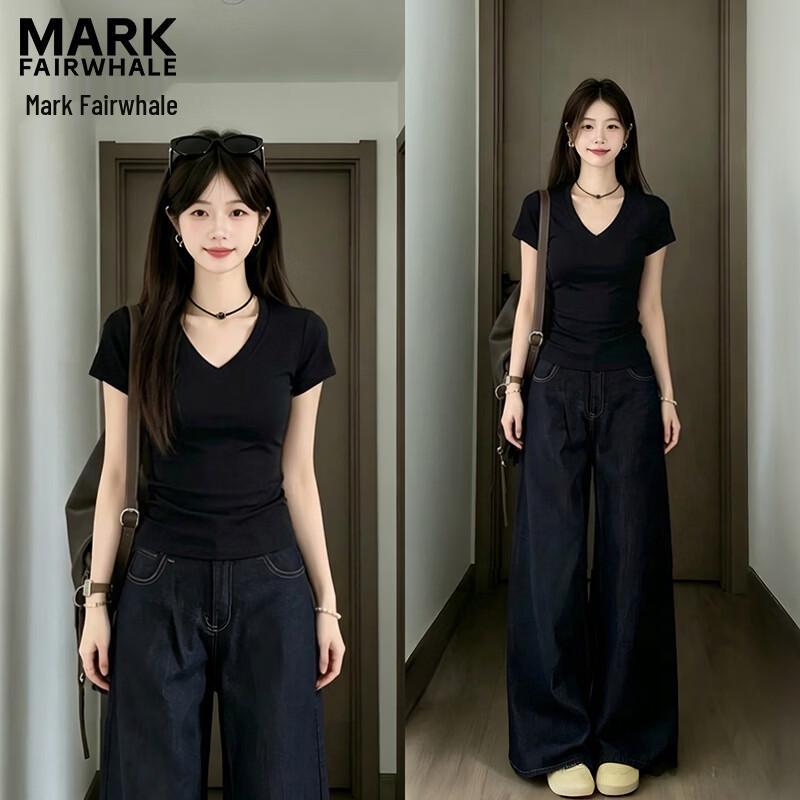 Mark Fairwhale Women s V-Neck Slim Fit T-shirt XL