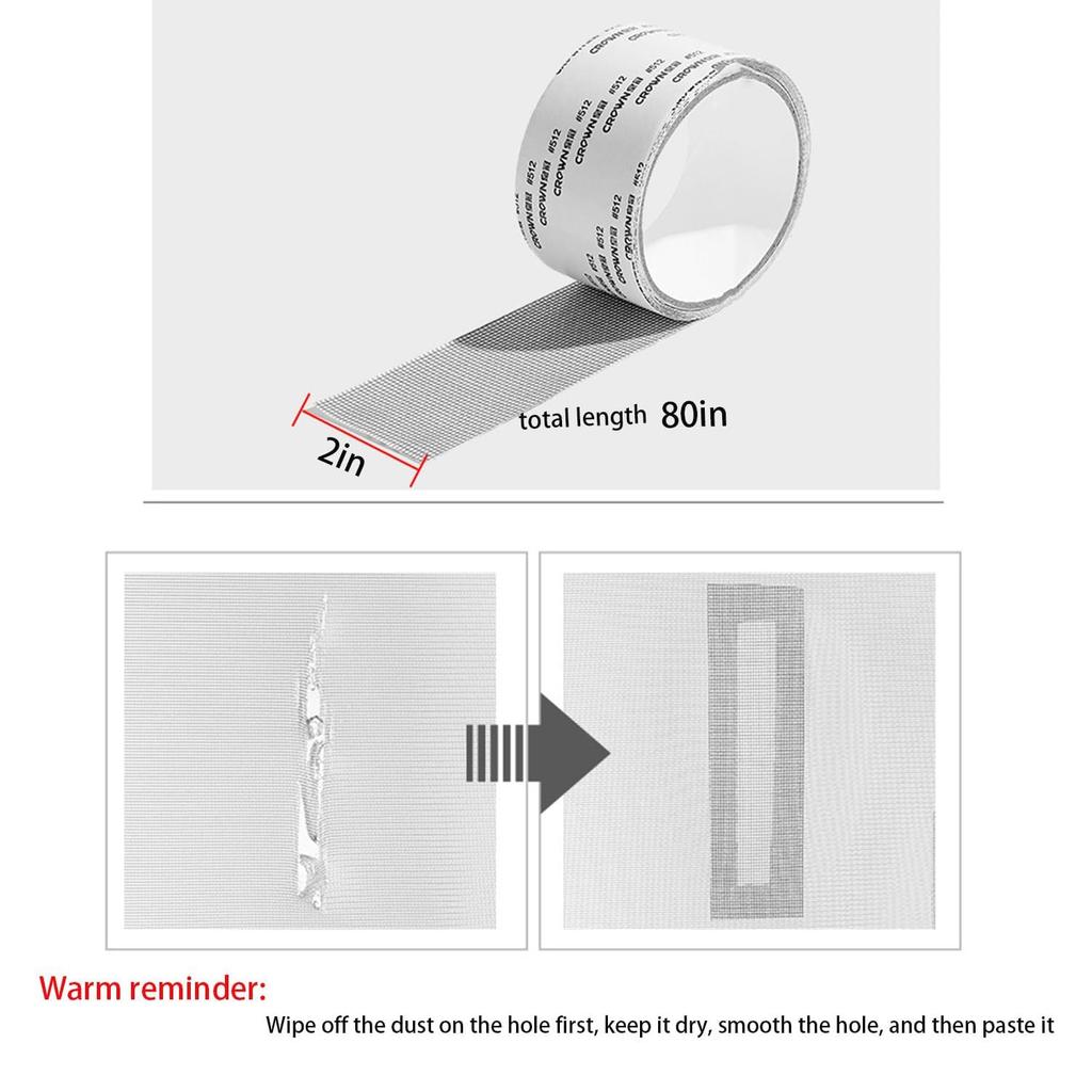 1/3Pcs Window Screen Repair Tape Self Adhesive Mesh Tape Net Door Fix Patch Anti Insect Mosquito Mesh Broken Holes Repairing