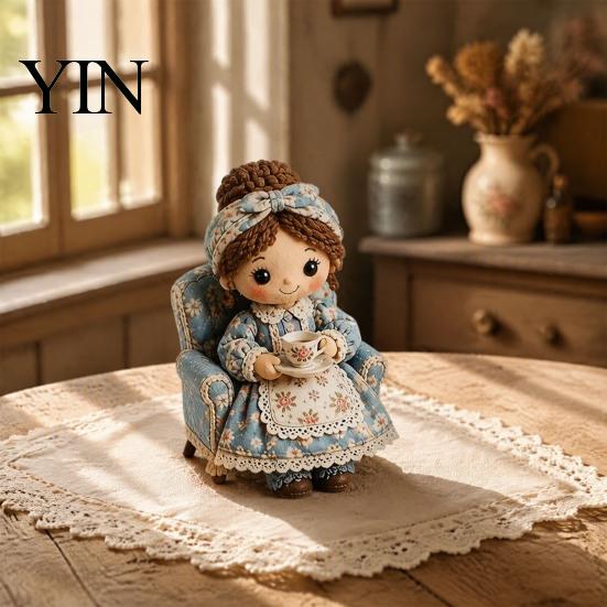 Unique Handmade Birthday Gifts Patchwork Doll DIY Kit, Cute Fabric Stuffed Figure Sewing Creative Activity for Stress Relief Floral Girl Craft