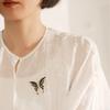 Spille Farfalla Smalto Bianco Nero alla Moda per Donne Uomini Zircone Insetti Spille da Giacca Festa Ufficio Gioielli Regali