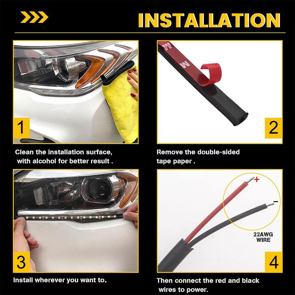 LED Bandlicht, 6 Stück, Für Autonutzung, Fußraumleuchte, Für Innendekoration, Boot,