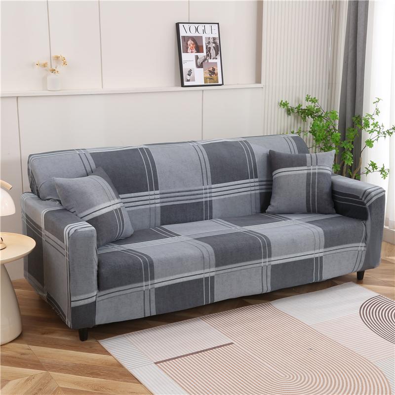 Geometry Sofa Cover for Living Room Stretch Slipcover Couch Cover Chair I Shape Big Sofa Cover 3 Seater Soft Furniture Protector