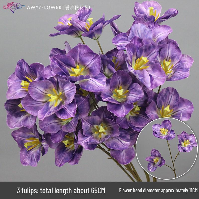 10-Piece Purple Floral Artificial Flower Set for Wedding and Aisle Decor