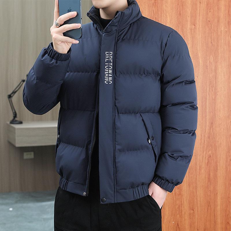 New Cotton-padded Men's Autumn and Winter Coats Flowing Cotton-padded Men's Thickened Slim-fitting Cotton-padded Jackets