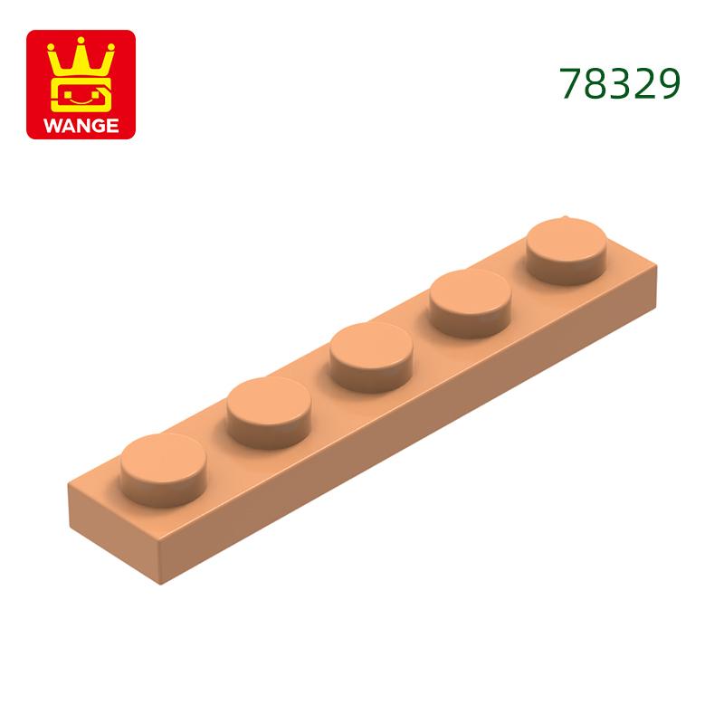 Non-Toxic 124Pcs/Lot Plate 1X5 Holes Block Moc Color Accessories Compatible With 78329 Brick Diy Children Toy Assembly Parts