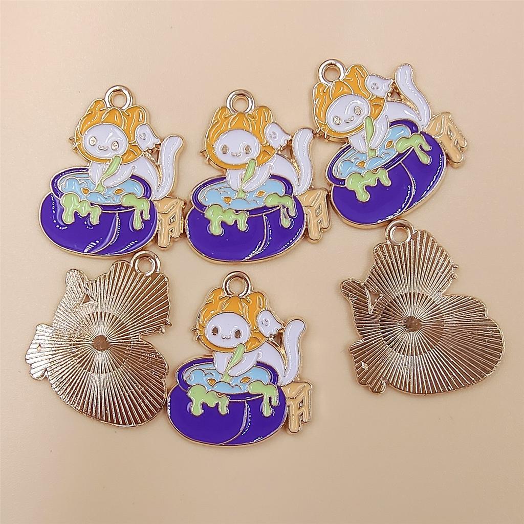 Galvanisiertes Mumienmonster 6/10 Stück DIY-Zubehör Halloween Handgemachtes Material Geist Mode Anhänger Perlen Zubehör