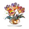 Artificial Crystal Acrylic Tabletop Decoration Gift For Birthday Wedding Anniversary 2D Printing Art
