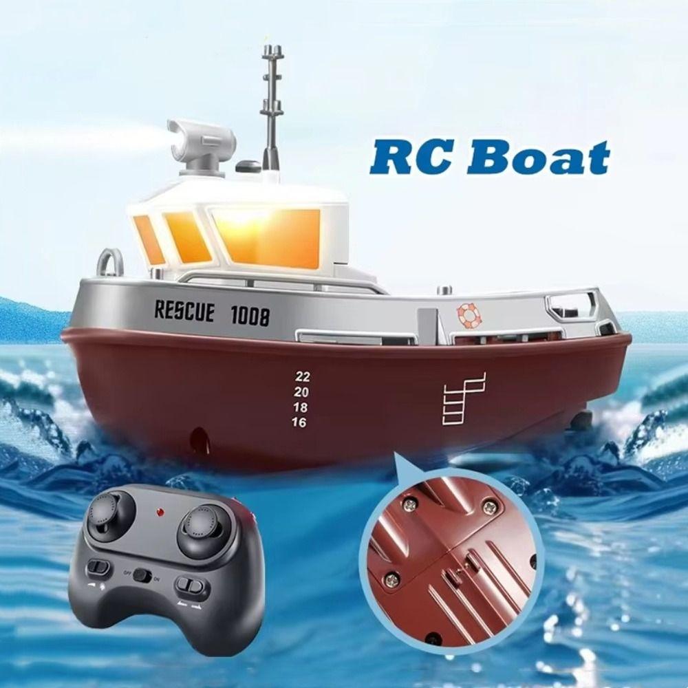 Dual Motors Remote Control Ship 1:32 Scale Mini RC Boat Birthday Gift RC Tugboat  Kids Gift