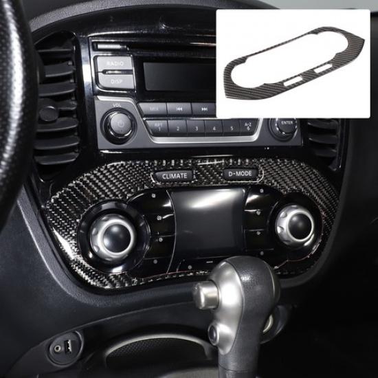 Soft Carbon Fiber AC Control Switch Panel Trim Sticker For Nissan Juke 2011-