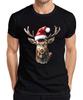 Christmas Reindeer Antlers Watercolour Festive Vintage Gift Mens T-Shirt-
