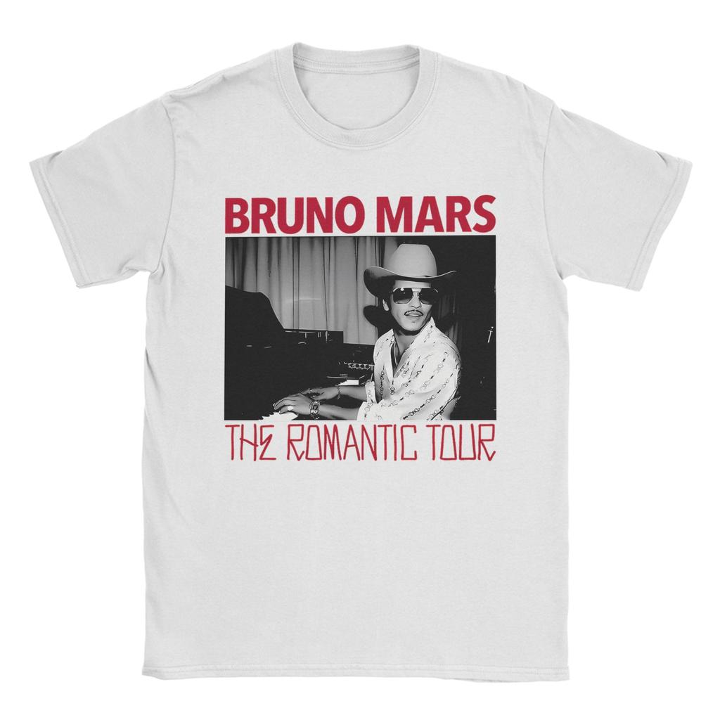 The Romantic Tour Bruno Mars 2026 T Shirt for Unisex Pure Cotton Novelty TShirt Round Collar Tees Short Sleeve Clothes Adult