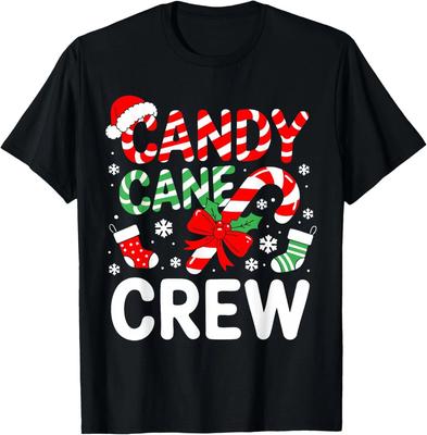 Zuckerstangen Crew Shirt für Erwachsene Männer Frauen Kinder Weihnachtspyjama Unisex T-Shirt