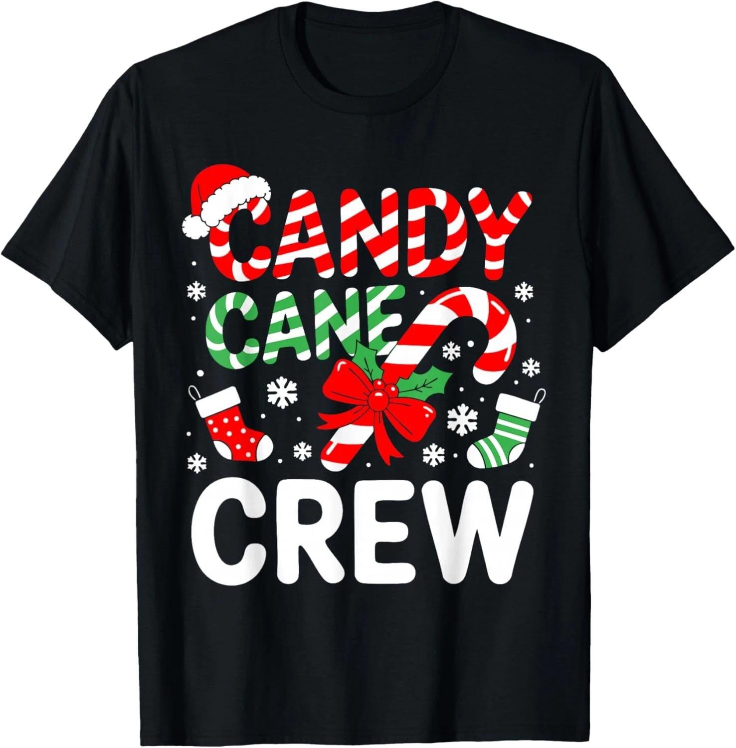 

Candy Cane Crew Shirt Adult Men Women Kids Christmas Pajamas unisex T-Shirt S