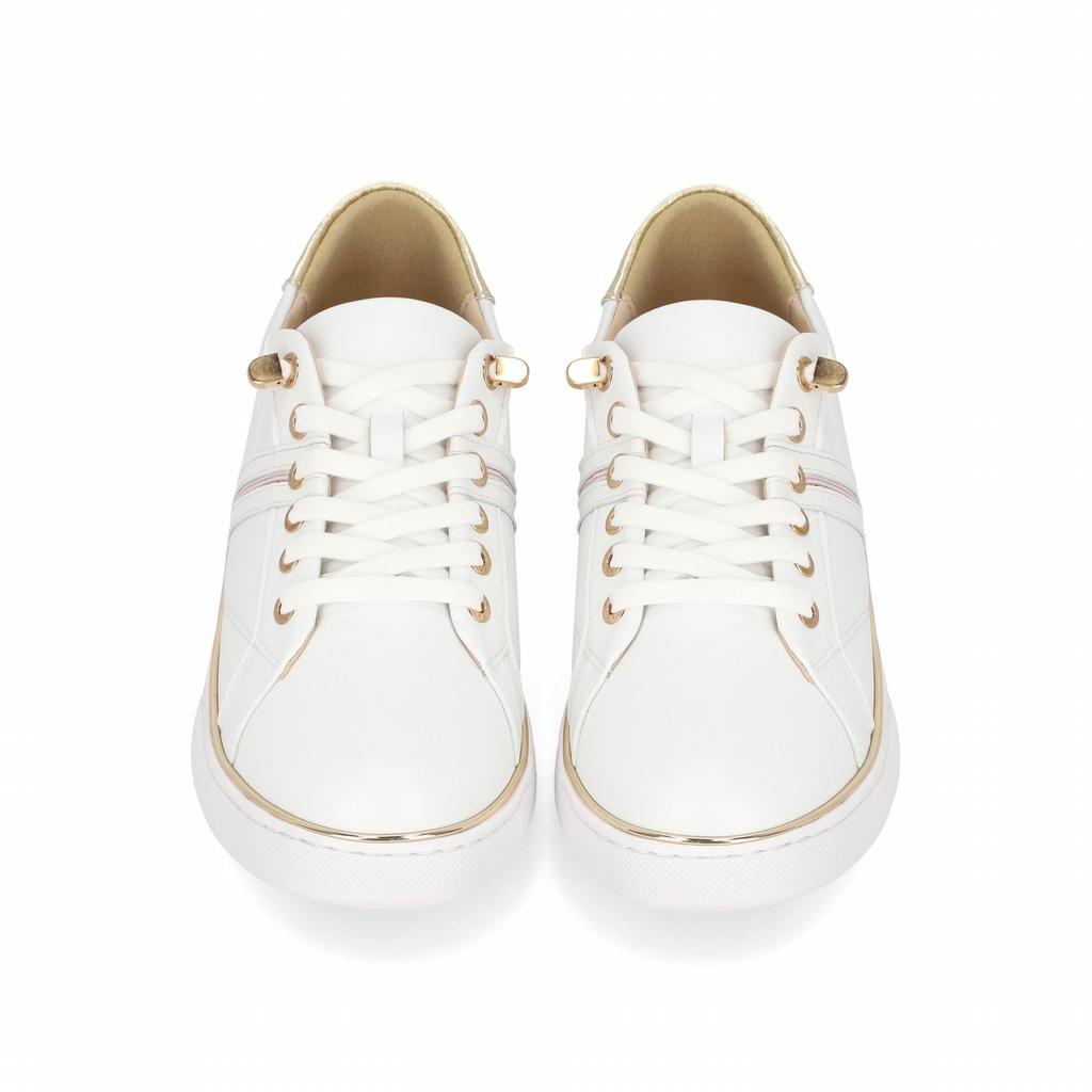 Elcanto Mazz Women'S Cowhide Webbing Detail Sneakers 3.5Cm Lcws09M313