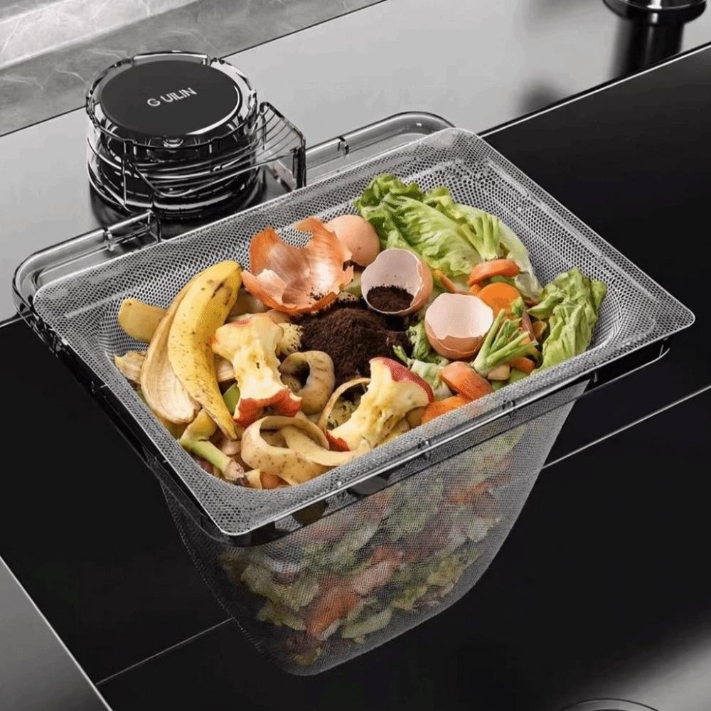 Suction Cup Sink Drainage Basket Anti Clogging Hanging Net Frame Kitchen Sink Filter Meal Residue