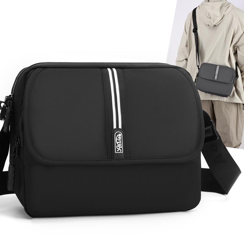 Men's Oxford Bag Multi-Layer Shoulder Crossbody Bag