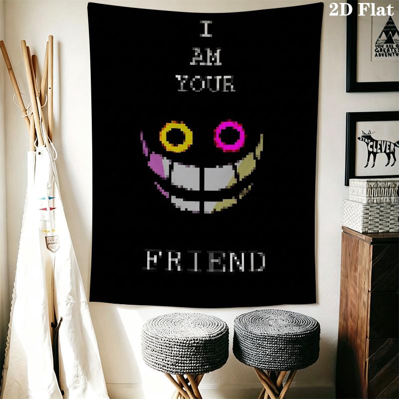 Deltarune Wall Tapestry Aesthetic Wall Hanging Printed Fabric Blanket Decorative Tapestries for Bedroom Living Room Home Decor