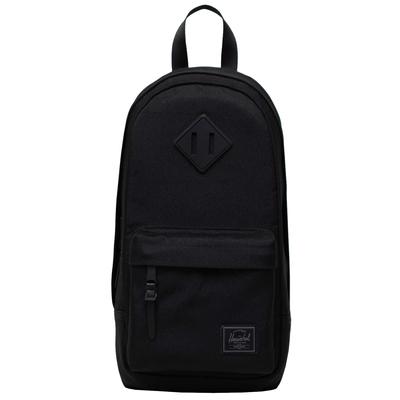 Heritage Shoulder Bag, Unisex Black Backpack