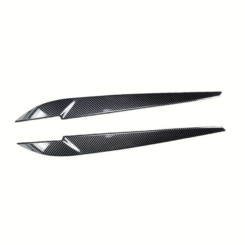 1Pair Car Front Headlight Eyelid Eyebrow Cover Trims For BMW X5 X6 F15 F16 2014 2015 2016 2017 2018